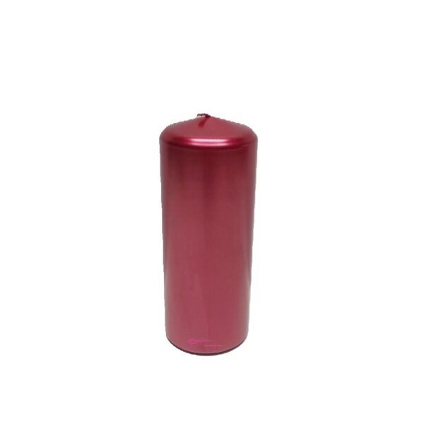 Vela D8 H220mm Vermelho Metálico