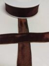 Fita Satin C/Arame 25mmx25m Castanho