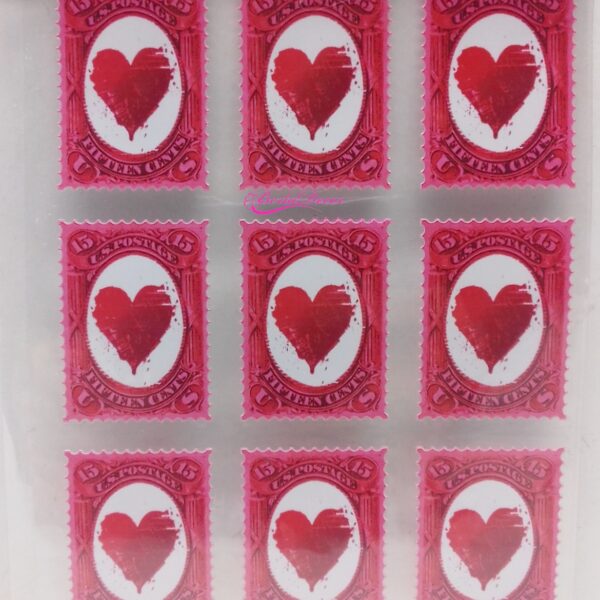 Stamp Heart Sticker 22mmx30 (9pcs)