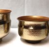 3 Taças Metal Martelado Ouro Velho