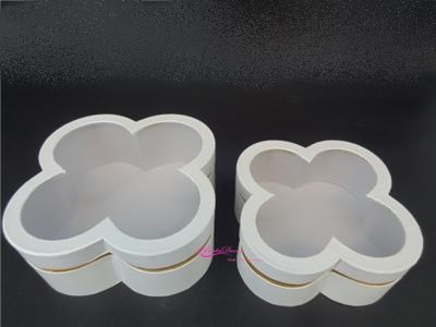 Conj. 2 Caixas F.Flor 26x20/23x17 Branco