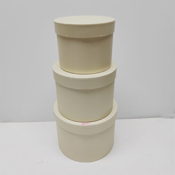 Set 3 Caixas 19x15 / 17x13 / 14x11 Creme