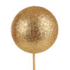 Pac. 10 Picos 50cm C/Bola 6cm Glitter Ouro