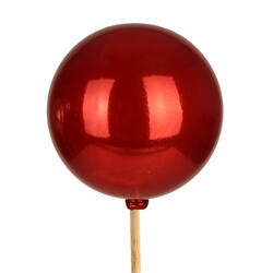 Pac. 10 Picos 50cm C/Bola 6cm Brilho Vermelho