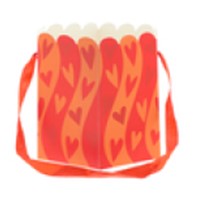 Pac. 10 pcs Carrybag Vermelha Love Vibrations 15x16cm