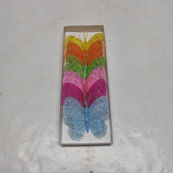 Cxa. 12 Borboletas 8cm Col.