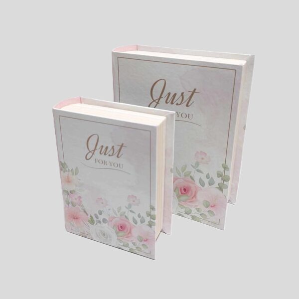 Conj. 2 cxas Tipo Livro 17x14x4  Rosa