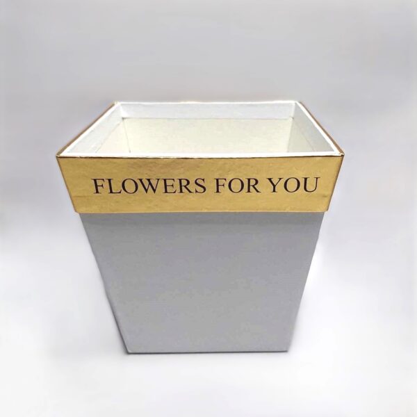 Cxa.  de Cartão Quadrada Branco C/rebordo 11x11x10