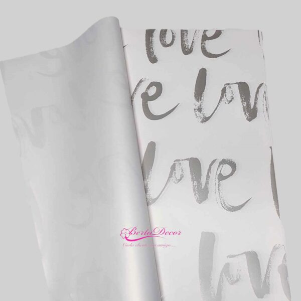 Pac. 20 Folhas 56x56  Brancas c/ love