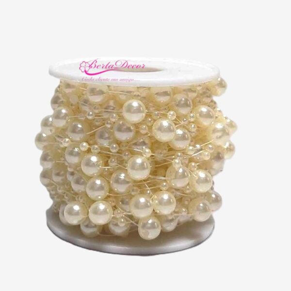 Rolo de Perolas 8mmx3mmx15mts Campanhe