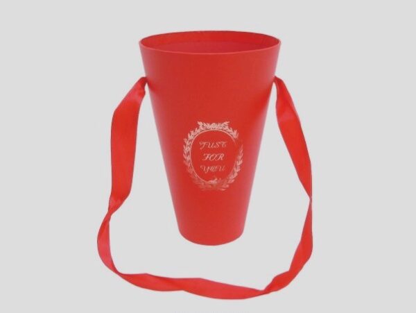 Caixa em F.Cone Vermelho 13x20cm