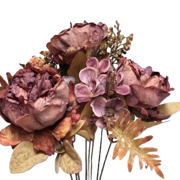 Bouquet de Rosas Flores Outonais Bordeau