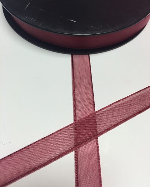 Fita Velo Organza 15mmx50mt Bordeaux