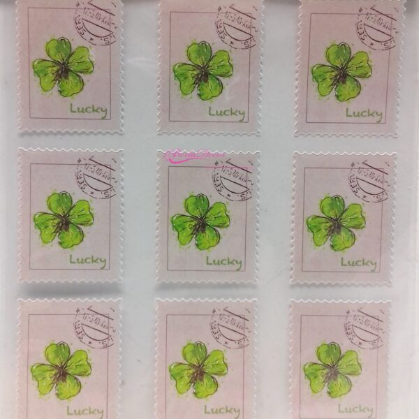 Stamp Lucky Clover  Sticker (9pcs)