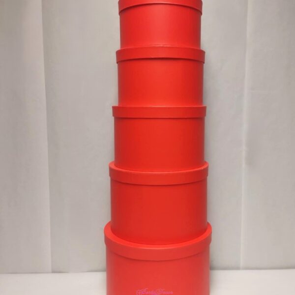 Conj. 5 Cxas Red. 21/19/17/15/13 Vermelhas