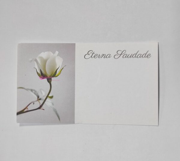 Conj. Cartões de Funeral "Eterna  Saudade"
