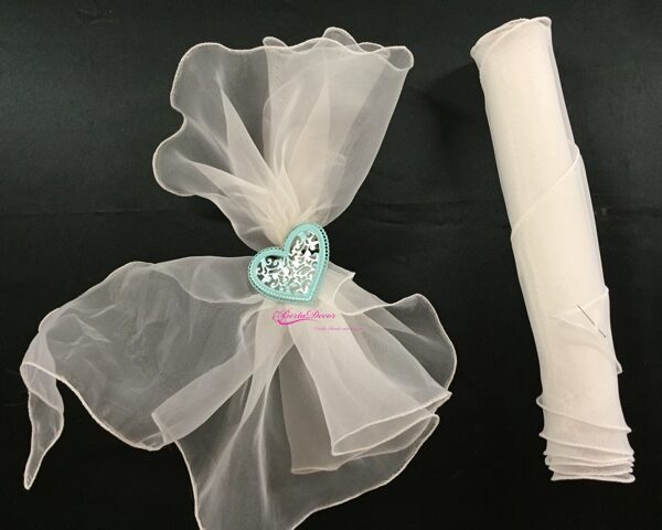 Tela Organza 30x120cm Branca