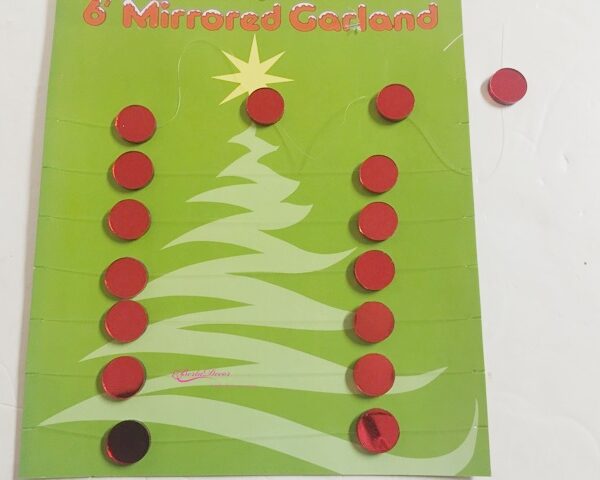 Single Face Side Garland Redondo Vermelho