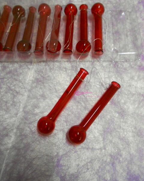 Tube L12cm D28mm Vermelho 12pcs
