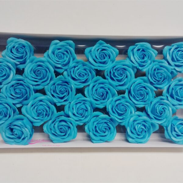 Cxa. 25 Rosas de sabão Rosa Azul