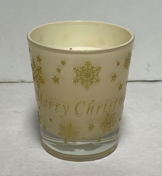 Vela Copo C/Perfume Estrelas Ouro