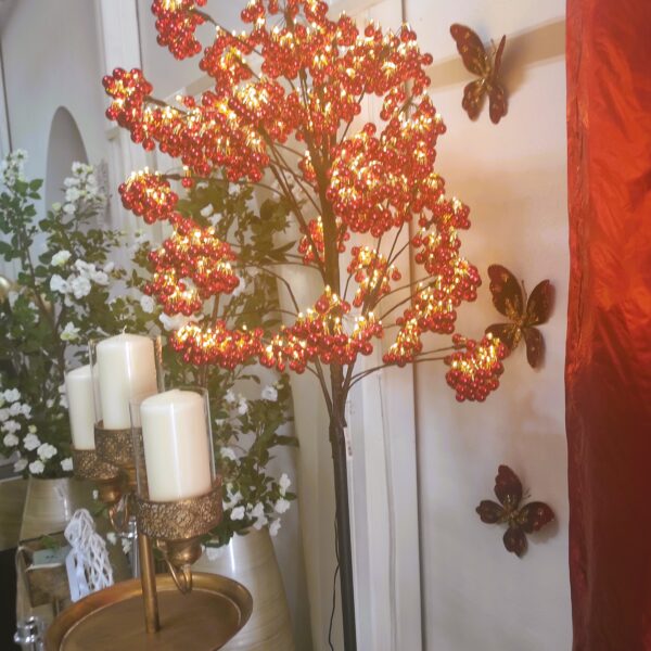 Árvore de Natal Led C/Pé D40 H150cm Vermelho