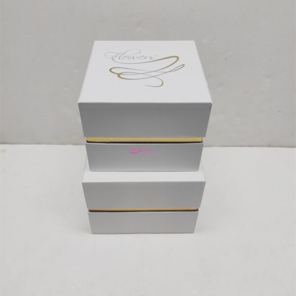 Conj. 2 Cx Cartão Quadrada Branca