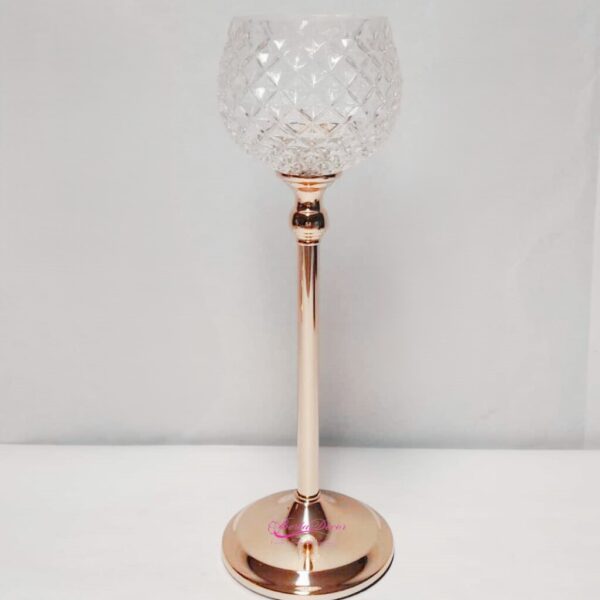 Castiçal de vidro 40cm x13cm