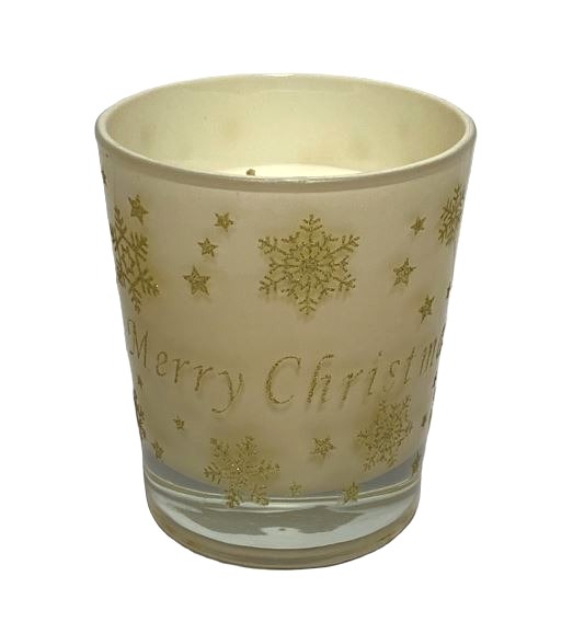 Vela Copo C/Perfume Estrelas Ouro