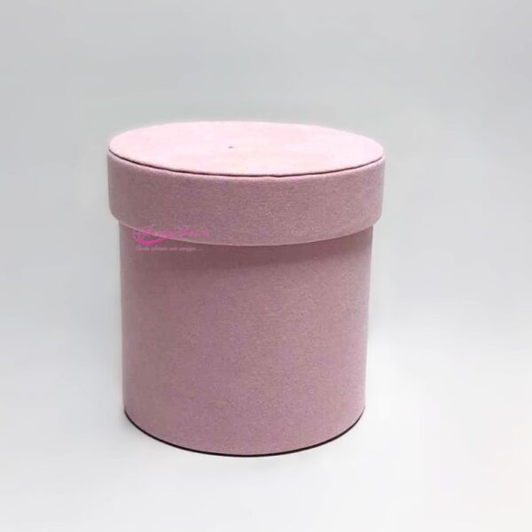 Caixa red. de Veludo 13c12 Rosa Claro
