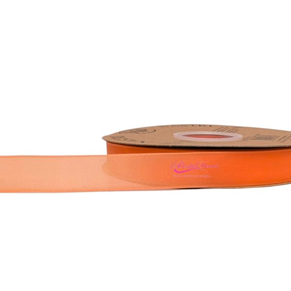 Rolo de Fita Organza Matt 15mmx50mts Laranja 10