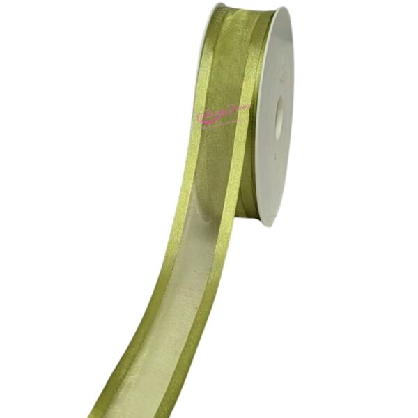 Dekoband Organza/Satin 25mmx25mt Verde Maçã 563