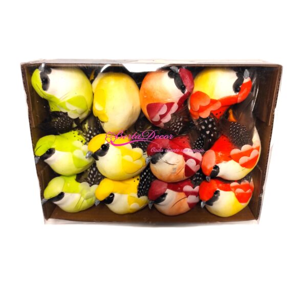 Cxa. 12 passaros 12cm  Col.